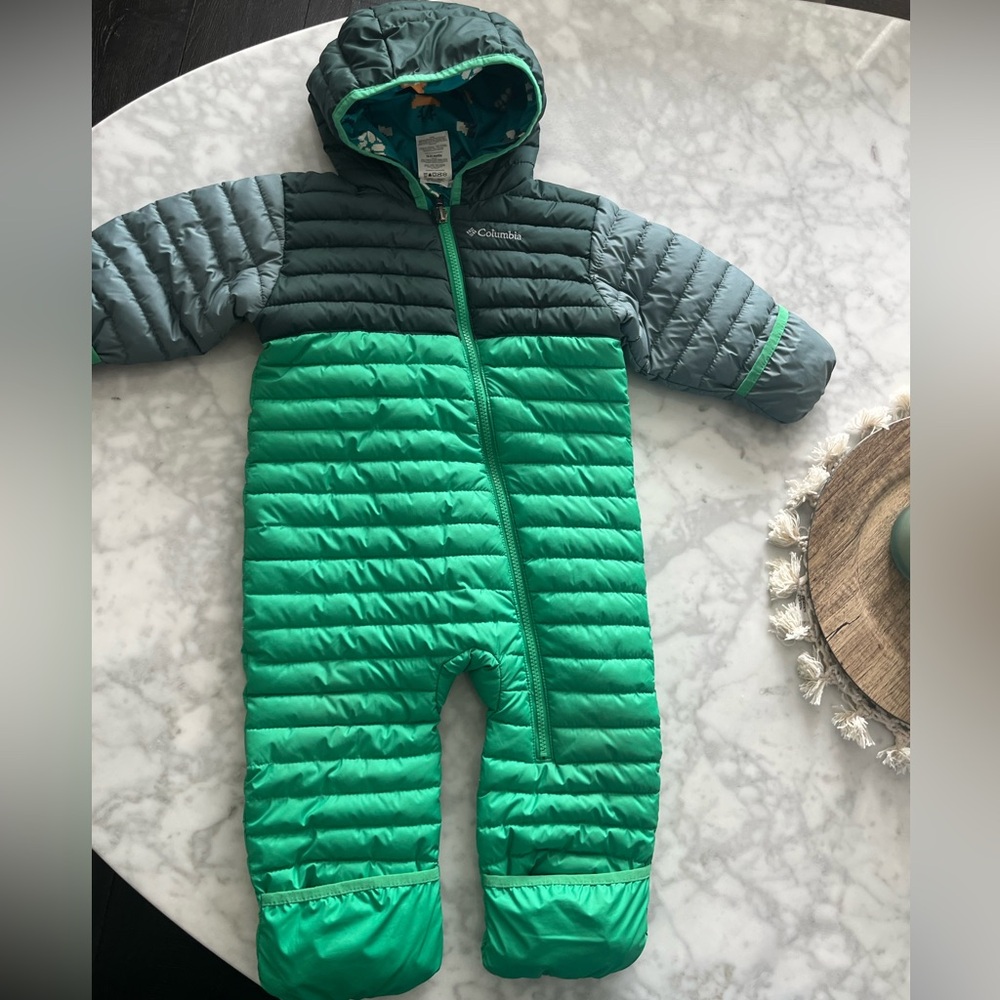 Columbia Kids Green and Gray Footed One Piece